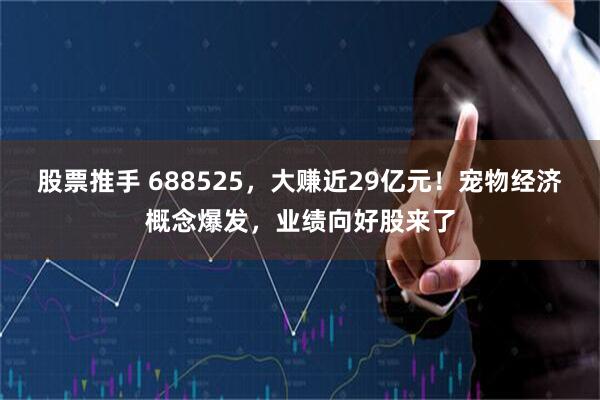 股票推手 688525，大赚近29亿元！宠物经济概念爆发，业绩向好股来了